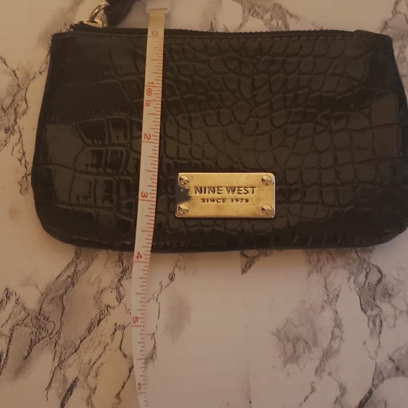 Nine West Black Croc-Pattern Wristlet - Picture 6 of 6